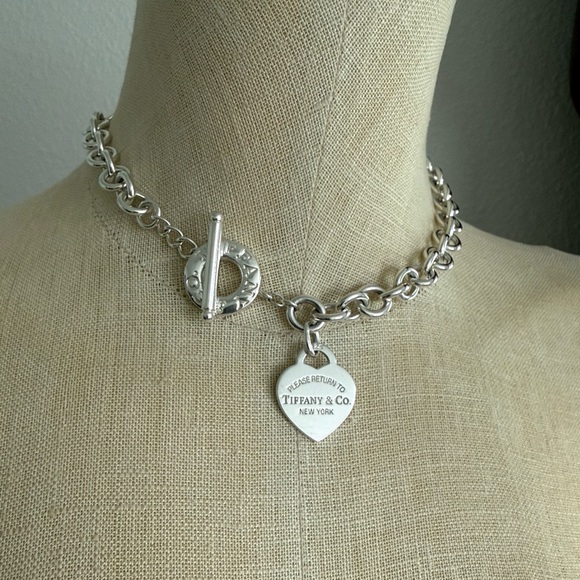 Tiffany & Co. Jewelry - Tiffany & Co. Silver Heart Tag Toggle Necklace